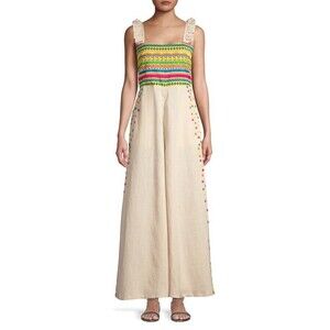 All Things Mochi Embroidered Jumpsuit Wide Leg